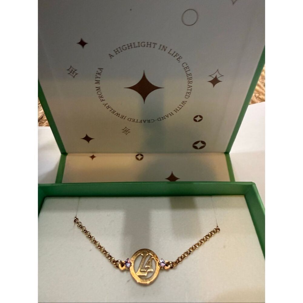 Myka Women's Gold-Tone A Highlight In Life Mamba LA Lakers Bracelet Jewelry NWT